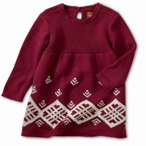 Tea Burgundy Chimmi Choden Family Sweater Dress Size 6-9 Months